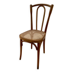 Chaise bistrot xix s. signe, assise canne