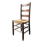 Chaise en bois - assise paille - année 50 - à l'unité ou en lot Chaise en bois - assise paille - année 50 - à l'unité ou en lot