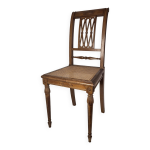 Chaise en bois et cannage