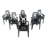 Chaises boston par pierre paulin pour henry massonnet, 1988, set de 6