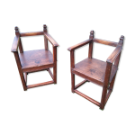 Chaises à bras renaissance fin 16e debut 17eme siècle Chaises à bras renaissance fin 16e debut 17eme siècle