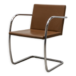 Chaise brno de la marque knoll en cuir marron