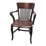 Chaise de bureau ancienne en acajou anglais, dbut des annes 1900