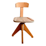 Chaise de bureau en bois par olaio, portugal 1940