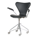 Chaise de bureau pivotante  3217  des annes 1950 par arne jacobsen pour fritz hansen, danemark
