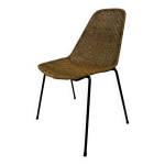 Chaise de bureau vintage en rotin gian franco legler des années 1950 Chaise de bureau vintage en rotin gian franco legler des années 1950