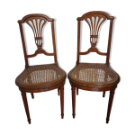 Chaises en cannage louis xvi