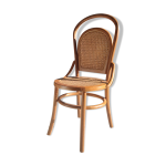 Chaise canne en bois naturel