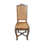 Chaise cann�e style louis xv en h�tre