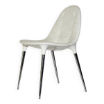 Chaise caprice en cuir blanc philippe starck pour cassina