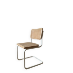 Chaise cesca blanche et bois patiné Chaise cesca blanche et bois patiné