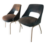 Chaises confrence velours bleu