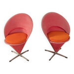 Chaises coniques de verner panton pour gebrder nehl, lot de 2