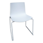 Chaise design arper catifa 46 by lievore altherr molina pieds chrom� coque blanche