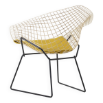 Chaise diamond vintage harry bertoia, knoll, vers les ann�es 1960, r�tapiss�e.