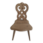 Chaise dites alsacienne miniature en chêne Chaise dites alsacienne miniature en chêne