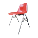 Chaise dss orange par charles et ray eames pour herman miller annes 60