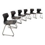 Chaises empilables vintage pagwood fl�totto 1960