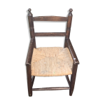Chaise pour enfant en bois et paille vintage Chaise pour enfant en bois et paille vintage