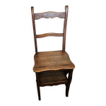 Chaise escabeau de bibliothque