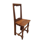 Chaise escabeau en bois massif