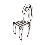 Chaise en fer forg art dco