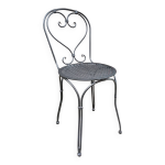 Chaise en fer forg gris fonc