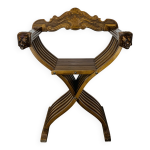 Chaise florentine savonarole pliante, bois, style renaissance