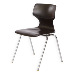 Chaise fltotto pagwood (1 / 12) classique du design allemand, annes 1970, chrome et contreplaqu