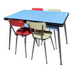 Chaise en formica vintage annes 70 avec table