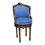 Chaise de harpiste pivotante en htre, style louis xvi dbut xxe