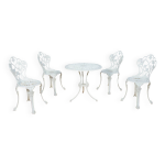 Chaises de jardin art nouveau en aluminium, 1950s, royaume - uni, set de 5