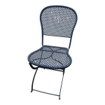 Chaise de jardin en fer forg bleu