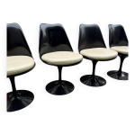 Chaise knoll tulip noir eero saarinen pour knoll