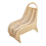 Chaise - longue en bambou et rotin