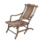 Chaise longue chinoise du 19me sicle en bois massif