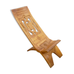 Chaise longue ethnique de coupe  la main