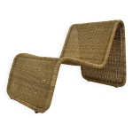 Chaise longue en osier ikea hestra, annes 80