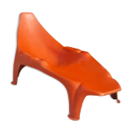 Chaise longue de piscine rouge moderne du milieu du sicle