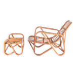 Chaise longue en rotin Chaise longue en rotin