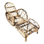 Chaise longue rotin audoux & minnet Chaise longue rotin audoux & minnet