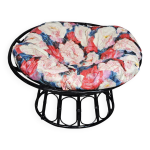 Chaise longue en rotin papasan des annes 1970