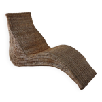 Chaise longue vintage  karlskrona  en rotin par carl jerstam, 1990