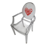 Chaise lou lou ghost par philippe starck pour kartell - dition c?ur rouge