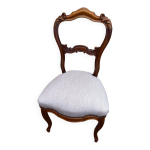 Chaise louis philippe restaure beige