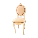 Chaise mdaillon style baroque restaure tissu neuf jacquard ref: 2021010203