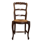 Chaises en merisier et paille