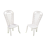 Chaises mtal perfor trfle dossier haut annes 50 set de 2