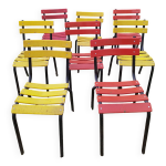 Chaises m�talliques bistrot vintage