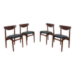 Chaises mid - century en palissandre, danemark, set de 4